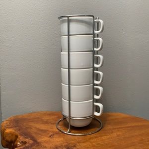 Modern coffee cup stacker.